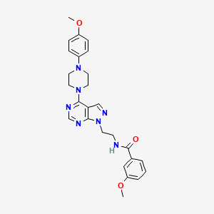 3-methoxy-N-(2-(4-(4-(4-methoxyphenyl)piperazin-1-yl)-1H-pyrazolo[3,4-d]pyrimidin-1-yl)ethyl)benzamide