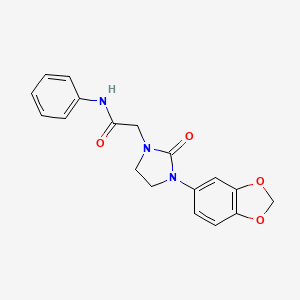 2-(3-(benzo[d][1,3]dioxol-5-yl)-2-oxoimidazolidin-1-yl)-N-phenylacetamide