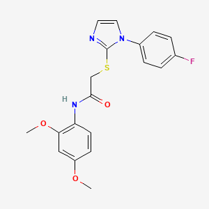 N-(2,4-dimethoxyphenyl)-2-[1-(4-fluorophenyl)imidazol-2-yl]sulfanylacetamide