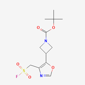 Tert-butyl 3-[4-(fluorosulfonylmethyl)-1,3-oxazol-5-yl]azetidine-1-carboxylate