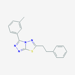 molecular formula C18H16N4S B293610 3-(3-Methylphenyl)-6-(2-phenylethyl)[1,2,4]triazolo[3,4-b][1,3,4]thiadiazole 