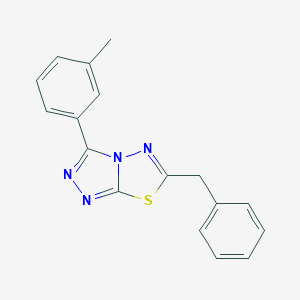 molecular formula C17H14N4S B293612 6-Benzyl-3-(3-methylphenyl)[1,2,4]triazolo[3,4-b][1,3,4]thiadiazole 