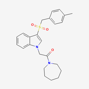 1-(2-azepan-1-yl-2-oxoethyl)-3-[(4-methylbenzyl)sulfonyl]-1H-indole