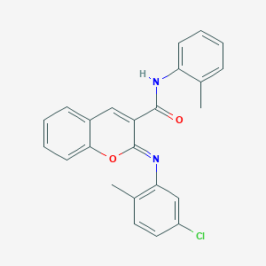 (2Z)-2-[(5-chloro-2-methylphenyl)imino]-N-(2-methylphenyl)-2H-chromene-3-carboxamide