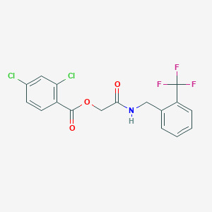 ({[2-(Trifluoromethyl)phenyl]methyl}carbamoyl)methyl 2,4-dichlorobenzoate