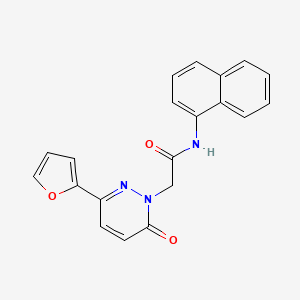 molecular formula C20H15N3O3 B2936144 2-(3-(呋喃-2-基)-6-氧代嘧啶-1(6H)-基)-N-(萘-1-基)乙酰胺 CAS No. 898154-21-7