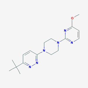 molecular formula C17H24N6O B2936155 2-[4-(6-Tert-butylpyridazin-3-yl)piperazin-1-yl]-4-methoxypyrimidine CAS No. 2380144-09-0