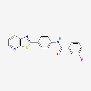 3-fluoro-N-(4-(thiazolo[5,4-b]pyridin-2-yl)phenyl)benzamide