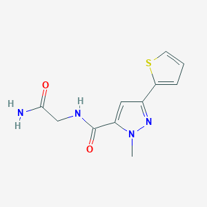 N-(2-amino-2-oxoethyl)-1-methyl-3-(thiophen-2-yl)-1H-pyrazole-5-carboxamide