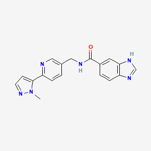 N-((6-(1-methyl-1H-pyrazol-5-yl)pyridin-3-yl)methyl)-1H-benzo[d]imidazole-5-carboxamide