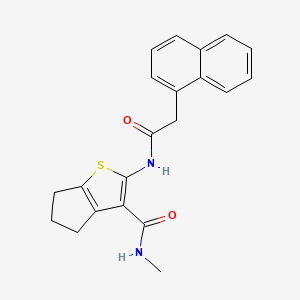 molecular formula C21H20N2O2S B2936197 N-methyl-2-[(2-naphthalen-1-ylacetyl)amino]-5,6-dihydro-4H-cyclopenta[b]thiophene-3-carboxamide CAS No. 868965-67-7