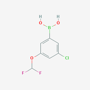 molecular formula C7H6BClF2O3 B2936209 [3-氯-5-(二氟甲氧基)苯基]硼酸 CAS No. 2377611-72-6