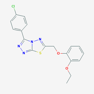 3-(4-Chlorophenyl)-6-[(2-ethoxyphenoxy)methyl][1,2,4]triazolo[3,4-b][1,3,4]thiadiazole