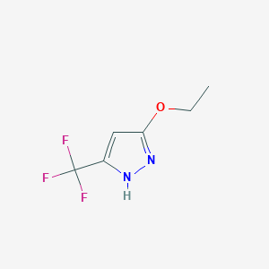 molecular formula C6H7F3N2O B2936212 3-乙氧基-5-(三氟甲基)-1H-吡唑 CAS No. 676487-70-0
