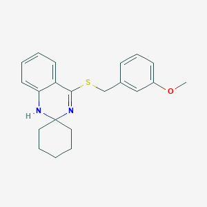 4-[(3-methoxyphenyl)methylsulfanyl]spiro[1H-quinazoline-2,1'-cyclohexane]