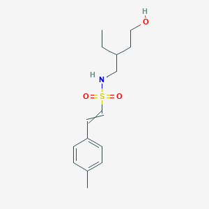 molecular formula C15H23NO3S B2936219 N-(2-乙基-4-羟基丁基)-2-(4-甲基苯基)乙烯-1-磺酰胺 CAS No. 1394799-84-8