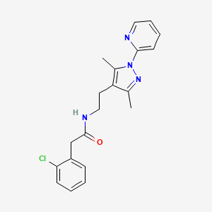 2-(2-chlorophenyl)-N-(2-(3,5-dimethyl-1-(pyridin-2-yl)-1H-pyrazol-4-yl)ethyl)acetamide