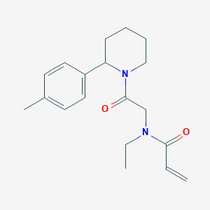 molecular formula C19H26N2O2 B2936229 N-Ethyl-N-[2-[2-(4-methylphenyl)piperidin-1-yl]-2-oxoethyl]prop-2-enamide CAS No. 2361728-80-3