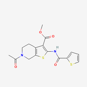 methyl 6-acetyl-2-(thiophene-2-carbonylamino)-5,7-dihydro-4H-thieno[2,3-c]pyridine-3-carboxylate
