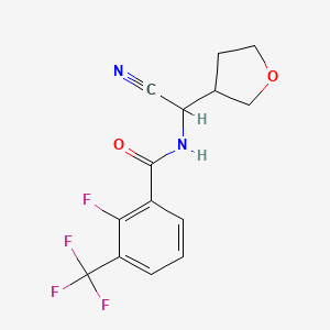 N-[cyano(oxolan-3-yl)methyl]-2-fluoro-3-(trifluoromethyl)benzamide
