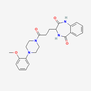 molecular formula C23H26N4O4 B2936235 3-{3-[4-(2-methoxyphenyl)piperazin-1-yl]-3-oxopropyl}-3,4-dihydro-1H-1,4-benzodiazepine-2,5-dione CAS No. 1192279-74-5