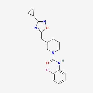 3-((3-cyclopropyl-1,2,4-oxadiazol-5-yl)methyl)-N-(2-fluorophenyl)piperidine-1-carboxamide