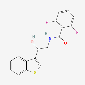 molecular formula C17H13F2NO2S B2936241 N-(2-(benzo[b]thiophen-3-yl)-2-hydroxyethyl)-2,6-difluorobenzamide CAS No. 2034405-28-0