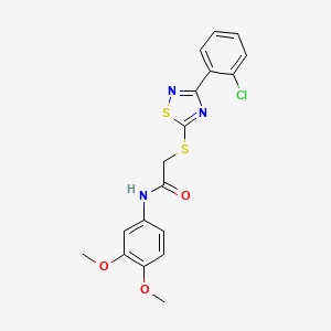 2-((3-(2-chlorophenyl)-1,2,4-thiadiazol-5-yl)thio)-N-(3,4-dimethoxyphenyl)acetamide