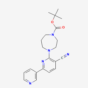 molecular formula C21H25N5O2 B2936253 tert-Butyl 4-(5-cyano-[2,3'-bipyridin]-6-yl)-1,4-diazepane-1-carboxylate CAS No. 946385-97-3