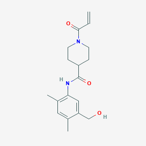 N-[5-(Hydroxymethyl)-2,4-dimethylphenyl]-1-prop-2-enoylpiperidine-4-carboxamide