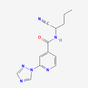 molecular formula C13H14N6O B2936264 N-(1-cyanobutyl)-2-(1H-1,2,4-triazol-1-yl)pyridine-4-carboxamide CAS No. 1355606-36-8