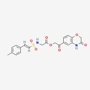 [2-oxo-2-(3-oxo-4H-1,4-benzoxazin-6-yl)ethyl] 2-[[(E)-2-(4-methylphenyl)ethenyl]sulfonylamino]acetate