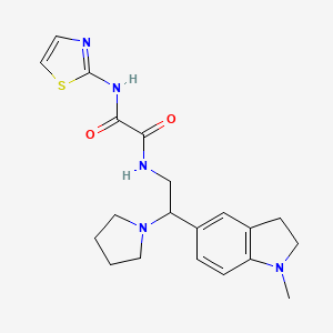 N1-(2-(1-methylindolin-5-yl)-2-(pyrrolidin-1-yl)ethyl)-N2-(thiazol-2-yl)oxalamide