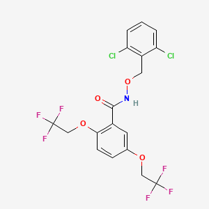 N-[(2,6-dichlorophenyl)methoxy]-2,5-bis(2,2,2-trifluoroethoxy)benzamide