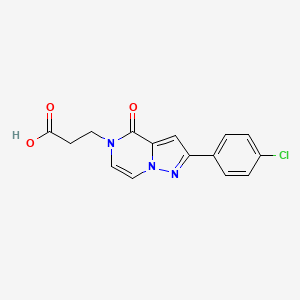 3-[2-(4-chlorophenyl)-4-oxopyrazolo[1,5-a]pyrazin-5(4H)-yl]propanoic acid