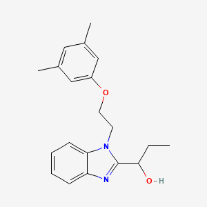 molecular formula C20H24N2O2 B2936276 1-{1-[2-(3,5-Dimethylphenoxy)ethyl]benzimidazol-2-yl}propan-1-ol CAS No. 887348-47-2