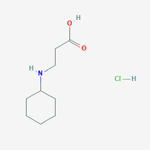 molecular formula C9H18ClNO2 B2936278 3-(Cyclohexylamino)propanoic acid;hydrochloride CAS No. 857576-62-6