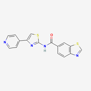N-(4-(pyridin-4-yl)thiazol-2-yl)benzo[d]thiazole-6-carboxamide