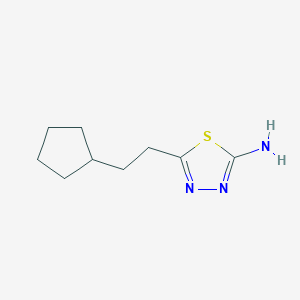 molecular formula C9H15N3S B2936293 5-(2-Cyclopentylethyl)-1,3,4-thiadiazol-2-amine CAS No. 90769-34-9