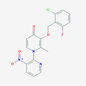 3-((2-Chloro-6-fluorobenzyl)oxy)-2-methyl-1-(3-nitro-2-pyridinyl)-4(1H)-pyridinone