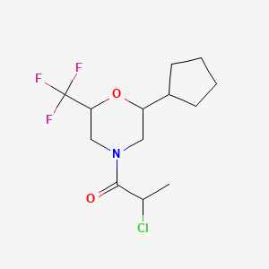 2-Chloro-1-[2-cyclopentyl-6-(trifluoromethyl)morpholin-4-yl]propan-1-one