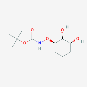 molecular formula C11H21NO5 B2936319 Tert-butyl N-[(1R,2R,3R)-2,3-dihydroxycyclohexyl]oxycarbamate CAS No. 2550997-72-1
