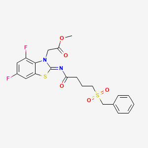 (E)-methyl 2-(2-((4-(benzylsulfonyl)butanoyl)imino)-4,6-difluorobenzo[d]thiazol-3(2H)-yl)acetate