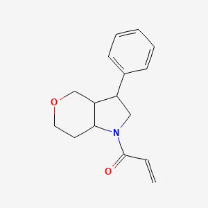 molecular formula C16H19NO2 B2936338 1-(3-Phenyl-3,3a,4,6,7,7a-hexahydro-2H-pyrano[4,3-b]pyrrol-1-yl)prop-2-en-1-one CAS No. 2308270-94-0