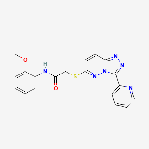 molecular formula C20H18N6O2S B2936342 N-(2-ethoxyphenyl)-2-((3-(pyridin-2-yl)-[1,2,4]triazolo[4,3-b]pyridazin-6-yl)thio)acetamide CAS No. 868967-55-9