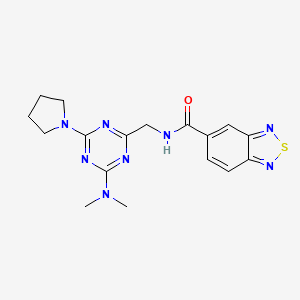 N-((4-(dimethylamino)-6-(pyrrolidin-1-yl)-1,3,5-triazin-2-yl)methyl)benzo[c][1,2,5]thiadiazole-5-carboxamide