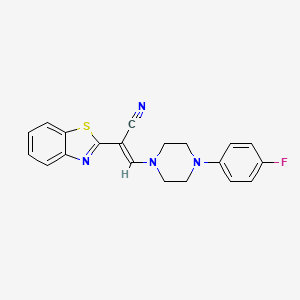 (2E)-2-(1,3-benzothiazol-2-yl)-3-[4-(4-fluorophenyl)piperazin-1-yl]prop-2-enenitrile