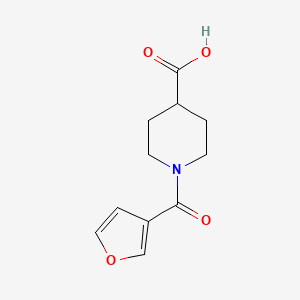molecular formula C11H13NO4 B2936353 1-(Furan-3-carbonyl)piperidine-4-carboxylic acid CAS No. 926201-50-5