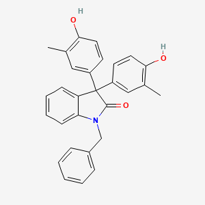 1-Benzyl-3,3-bis(4-hydroxy-3-methylphenyl)indol-2-one
