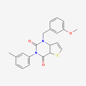 1-[(3-methoxyphenyl)methyl]-3-(3-methylphenyl)-1H,2H,3H,4H-thieno[3,2-d]pyrimidine-2,4-dione
